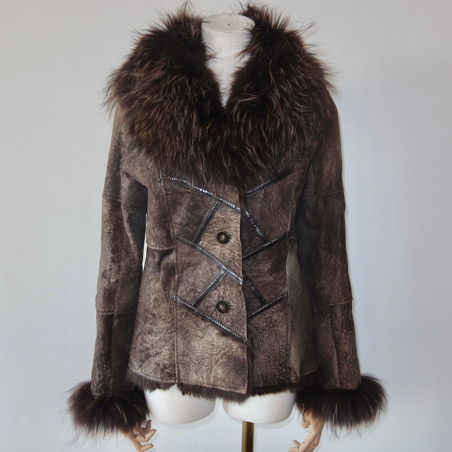 Vintage Leather and Fur Jacket