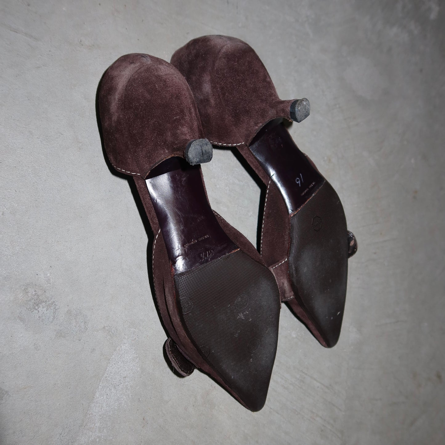 Prada Suede Buckle Kitten Heels (38)