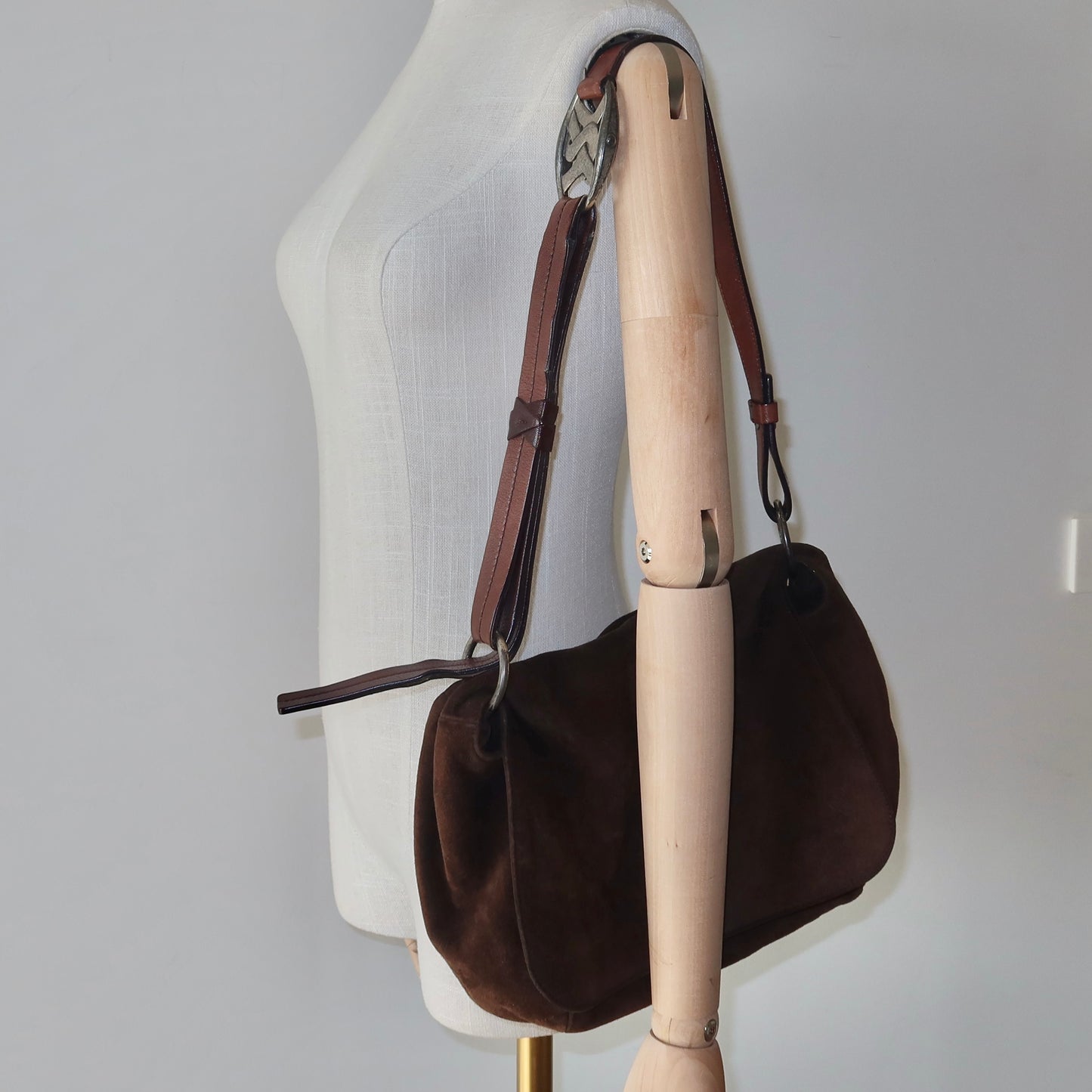 YSL AW2003 Brown Suede Bag