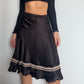 Chloe Brown Silk Skirt