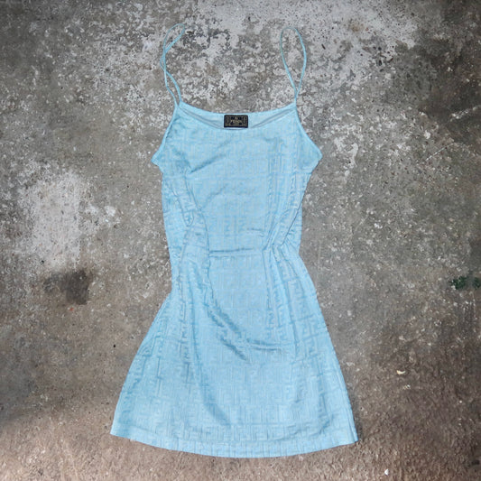 Fendi Blue Monogram Dress