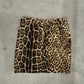 Roberto Cavalli Leopard Denim Mini Skirt