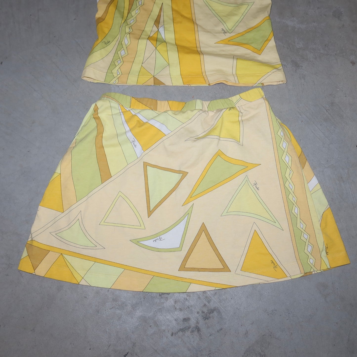 Emilio Pucci Yellow Printed Set
