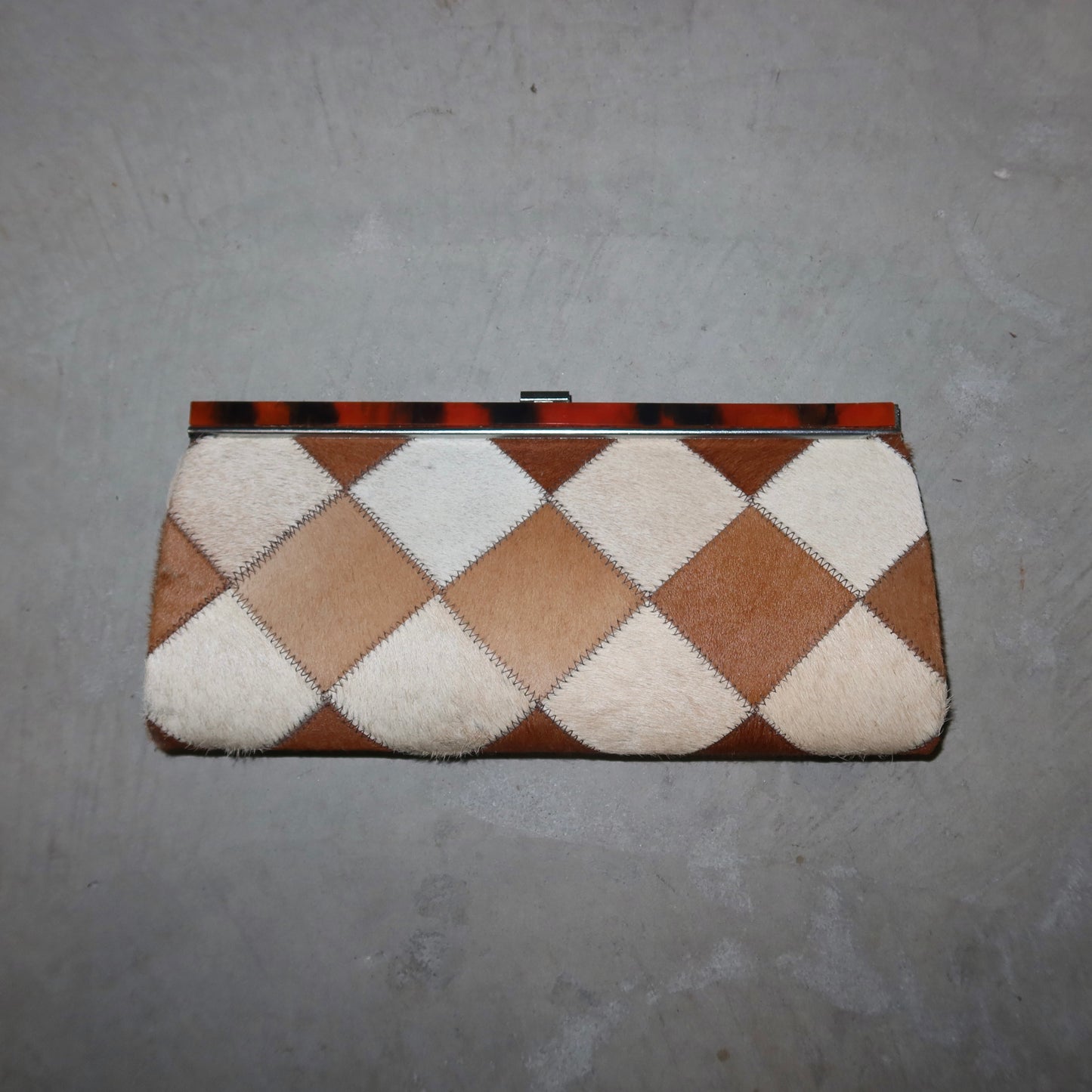 Vintage Cowhide Clutch