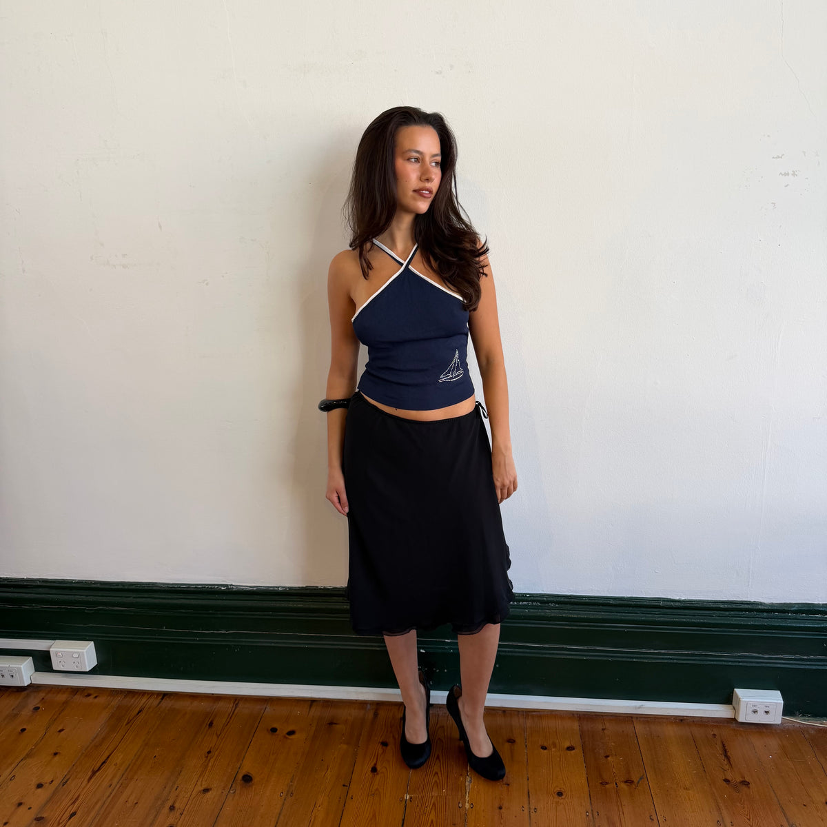 Anna Molinari Sailboat Knit Halter