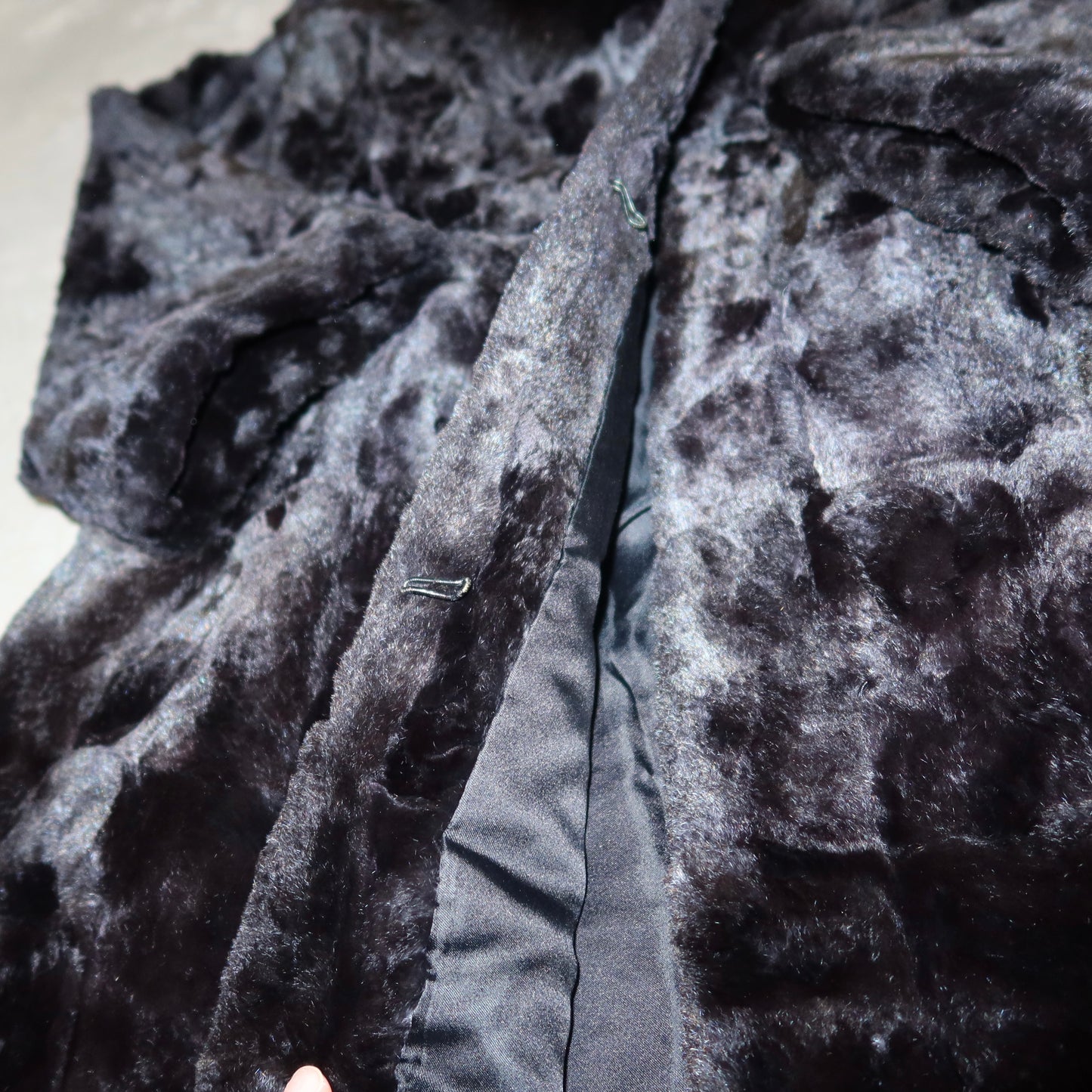 Vintage Black Real Fur Coat