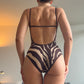 Dolce & Gabbana Zebra Backless Swimsuit