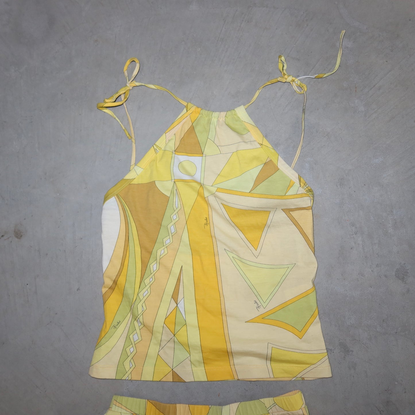Emilio Pucci Yellow Printed Set