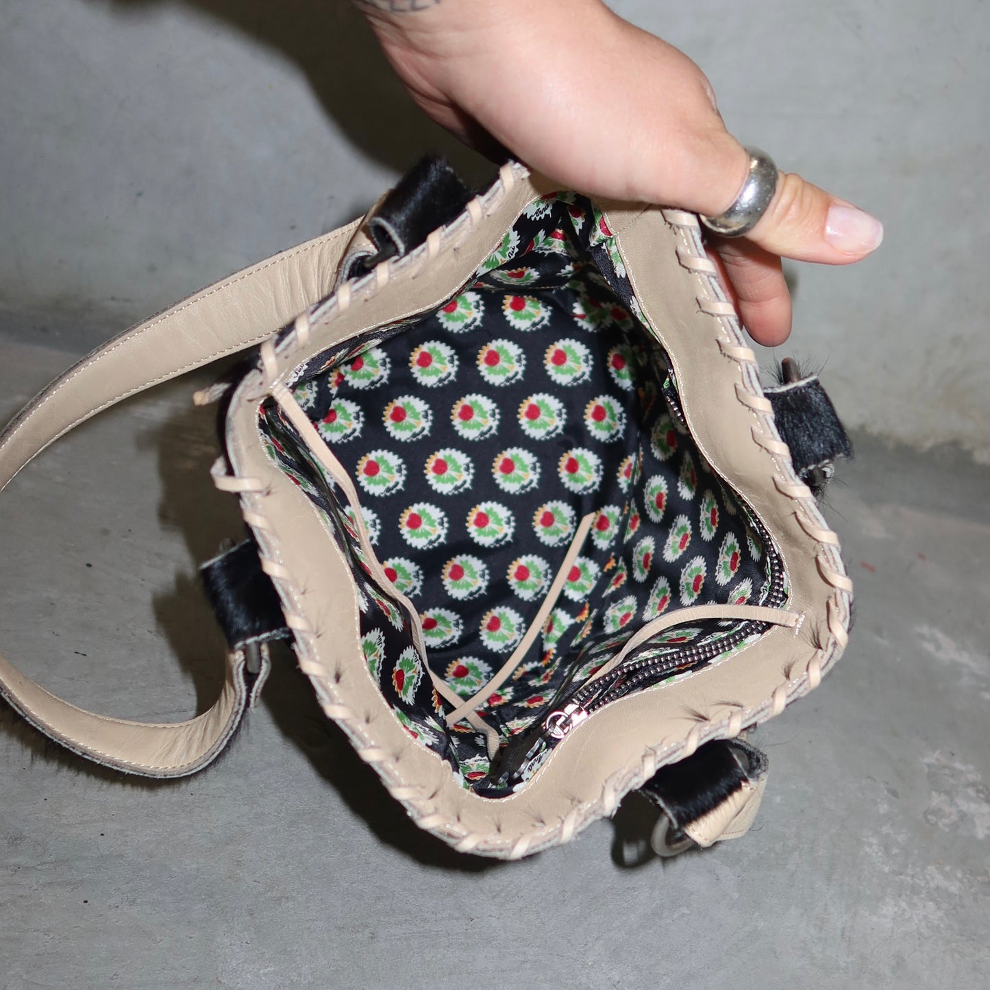 Anna Sui Cowhide Bucket Bag