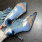 El Dante’s Blue Suede Fringe Cowboy Boots (37)