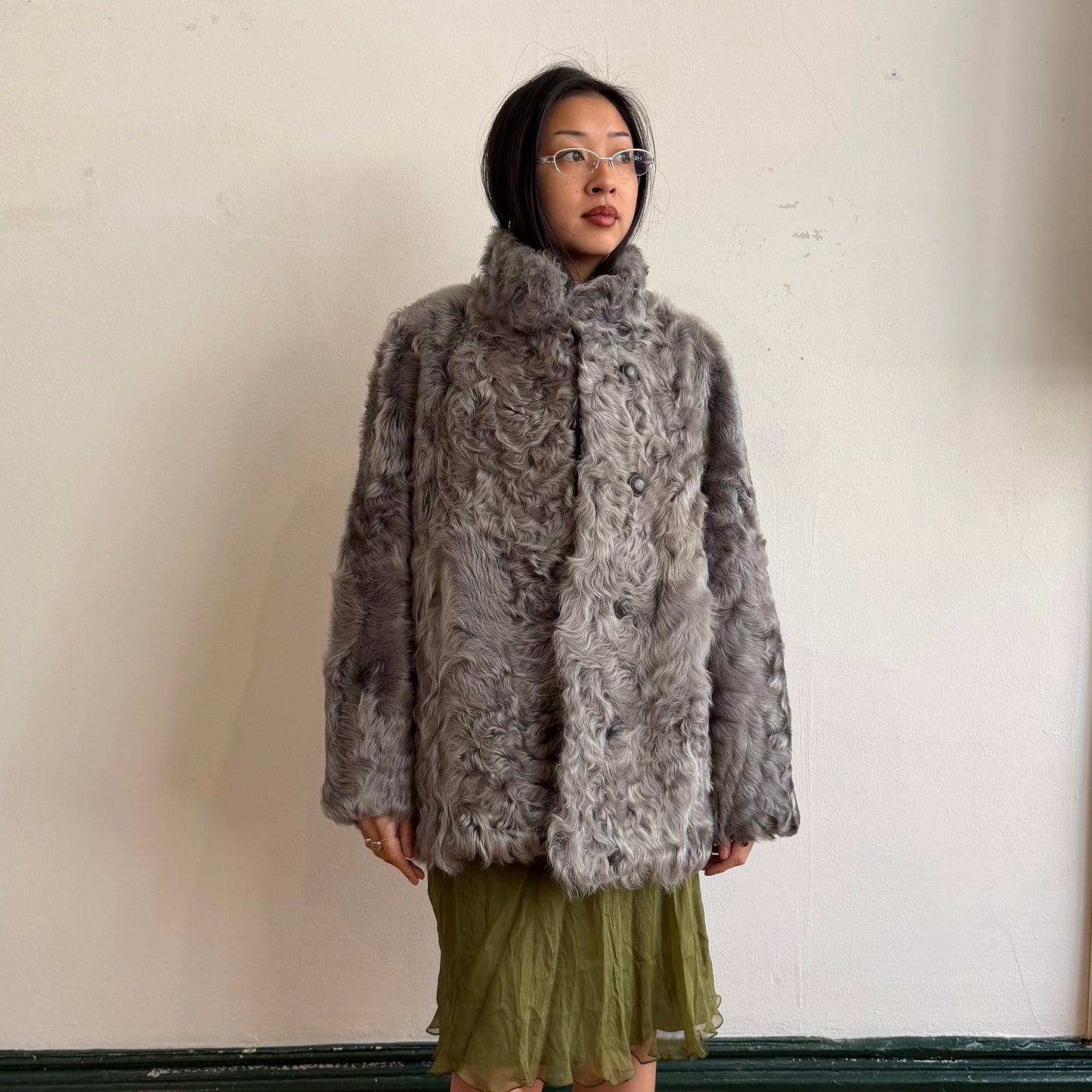 Vintage Lamb Fur Coat