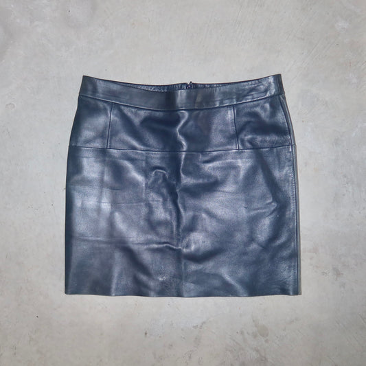 Celine Navy Lambskin Skirt