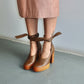 Chloé Pre-Fall 2014 Leather Wrap Heels (37.5)