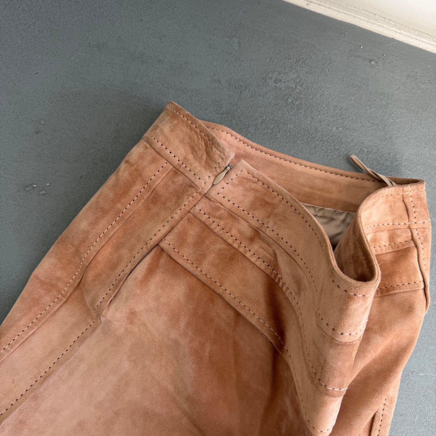 Yves Saint Laurent Suede Pencil Skirt