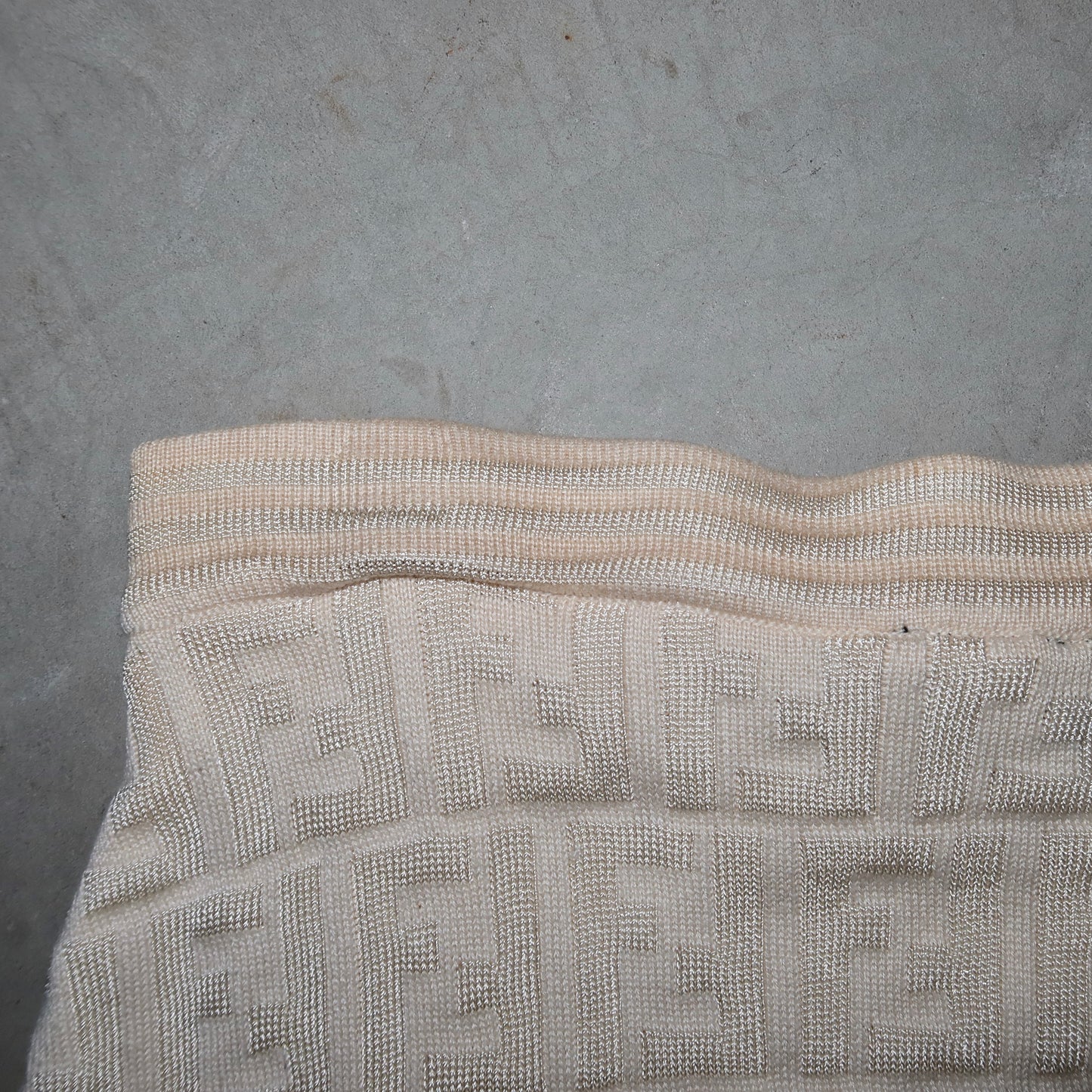 Fendi Cream Zucca Print Skirt