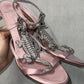 Giuseppe Zanotti Pink Satin Crocodile Heels (37)