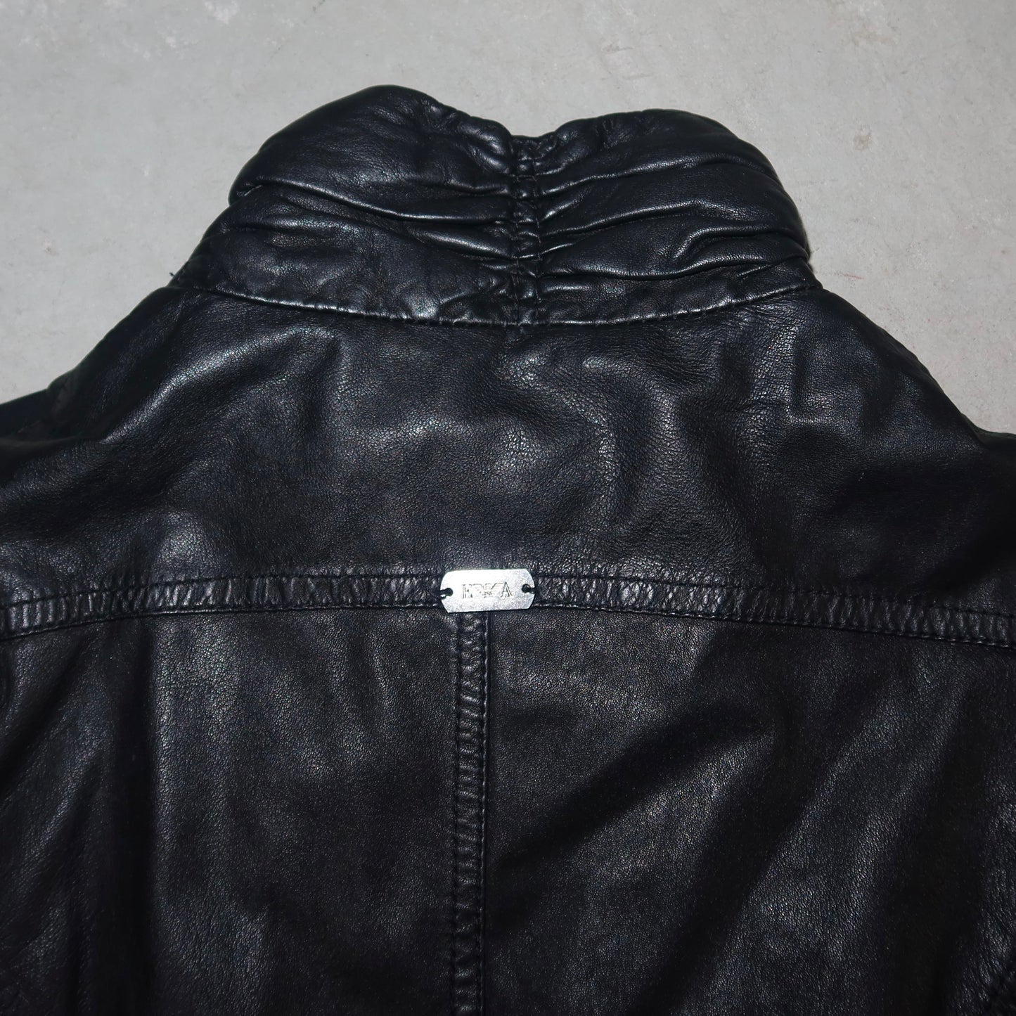Emporio Armani Longline Leather Jacket