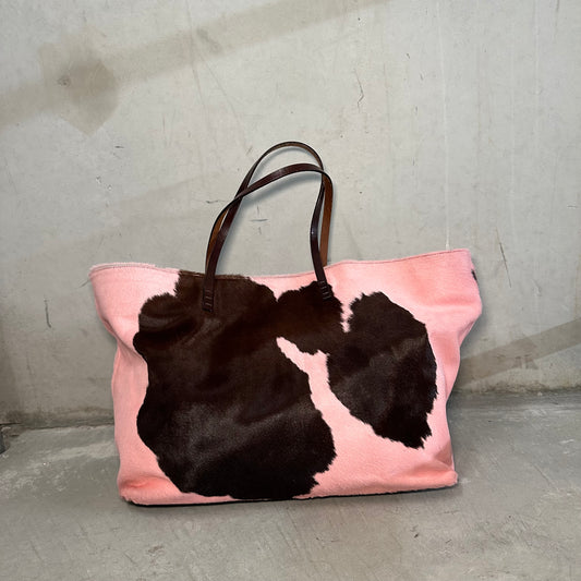 Fendi A/W 1999 Pink Cowhide Tote