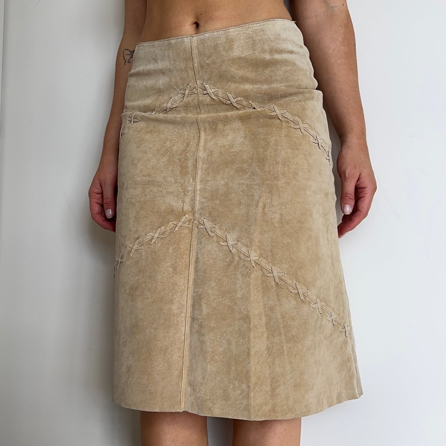 Morgan De Toi Suede Midi Skirt