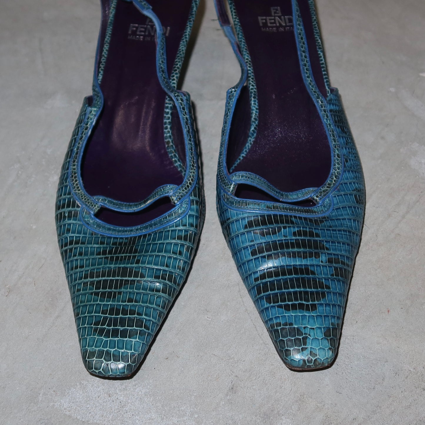 Fendi Lizard Leather Heels (40)