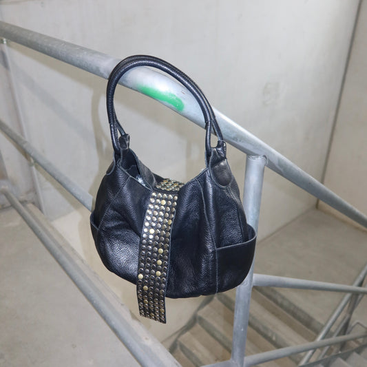 Tres Studded Leather Bag