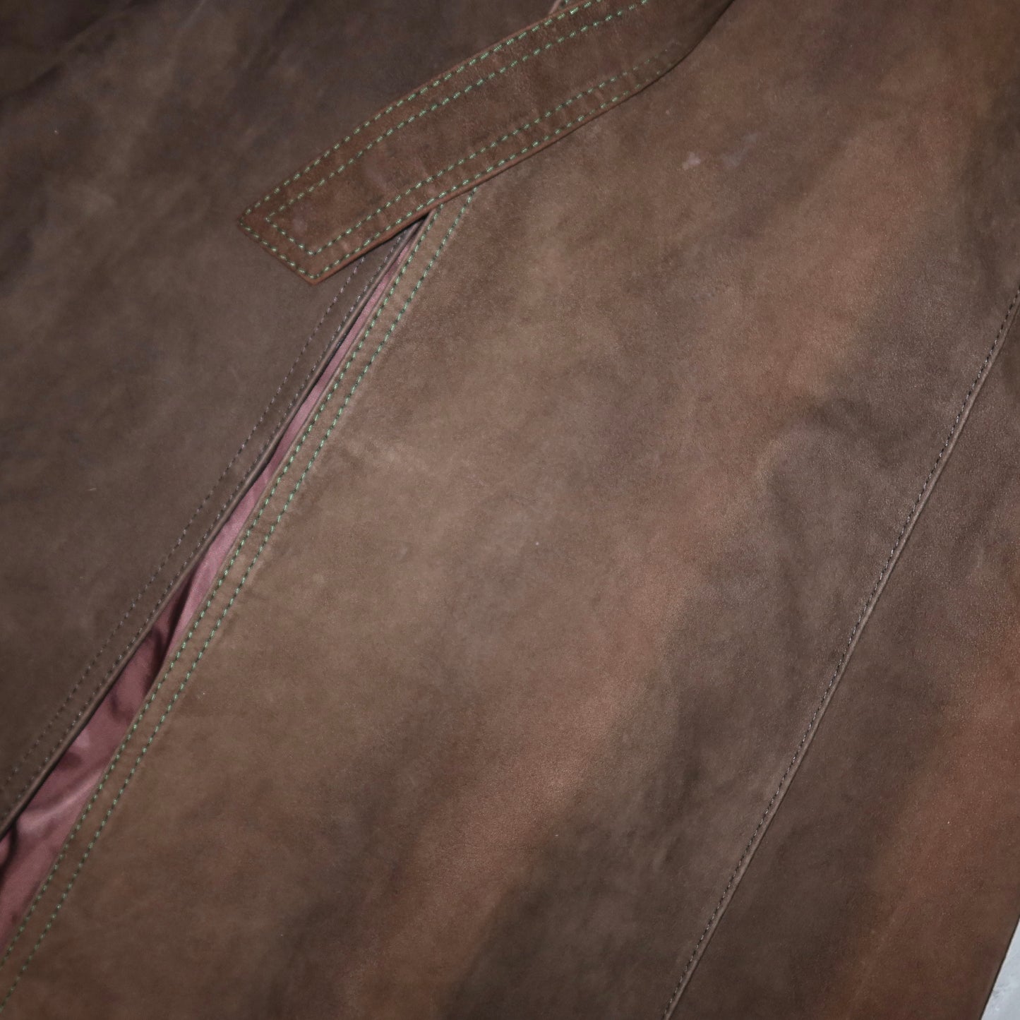 Vintage Brown Suede Trench