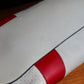 Prada Red and White Bowling Bag