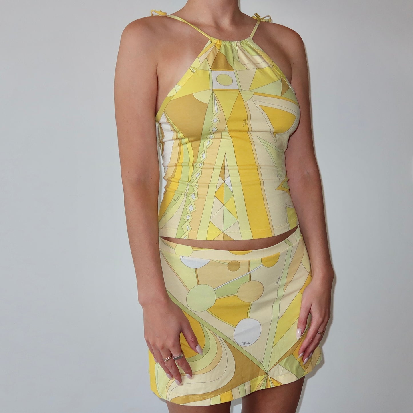 Emilio Pucci Yellow Printed Set