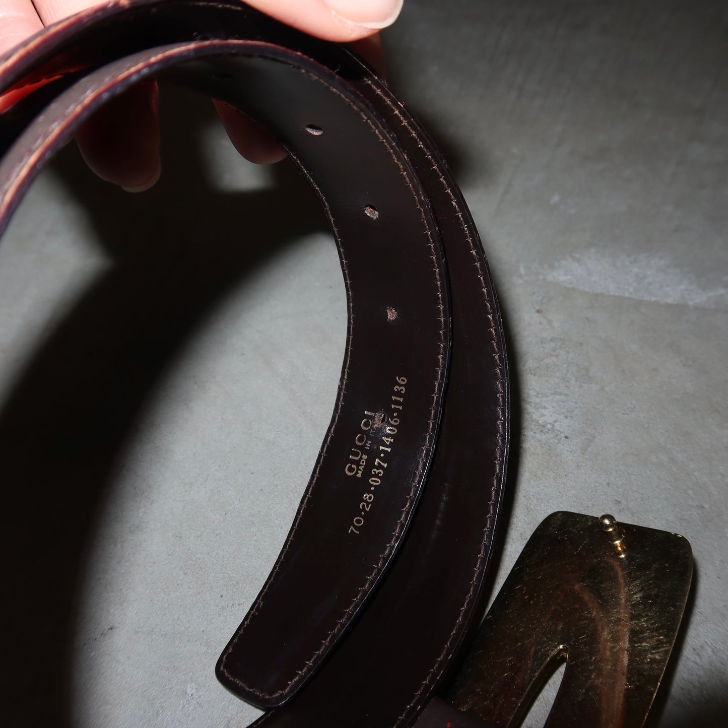 Gucci AW1996 Brown Leather Belt