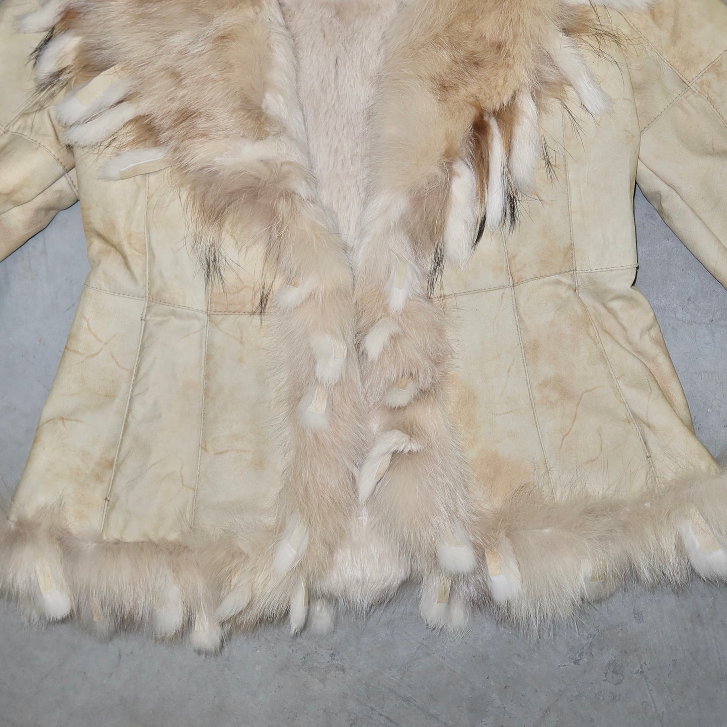 Vintage Leather and Real Fur Jacket