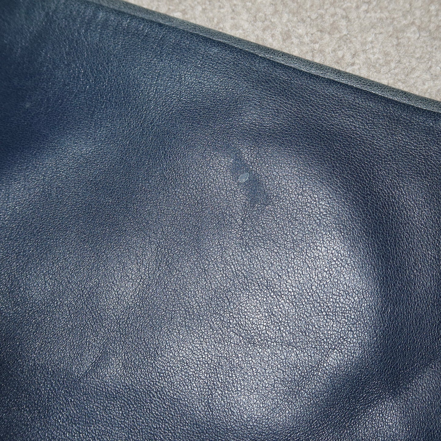 Celine Navy Lambskin Skirt