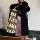 Vintage Fur Lined Suede Trench