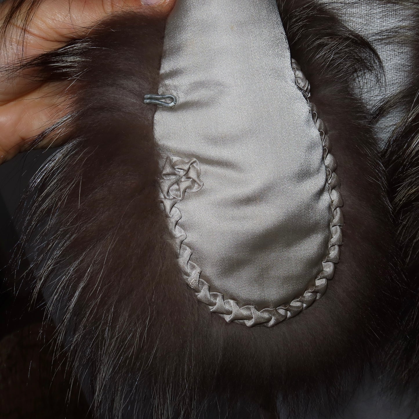 Vintage Silver Fox Fur Collar