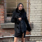 Vintage Coat with Real Fur Trim
