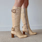 Chloé Cream Paddington Boots (37.5)