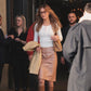 Fendi 2004 Selleria Pink Metallic Skirt