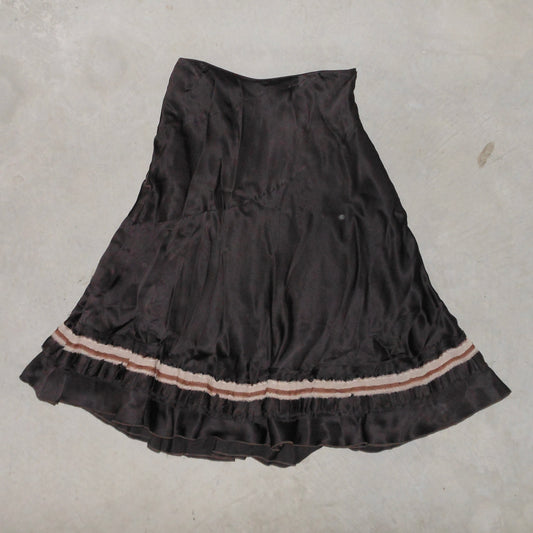 Chloe Brown Silk Skirt