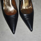 Dolce & Gabbana Black Leather Slingbacks (38.5)