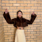 Marni Brown Mink Fur Coat