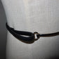 Gucci Black and Silver Skinny Horsebit Belt