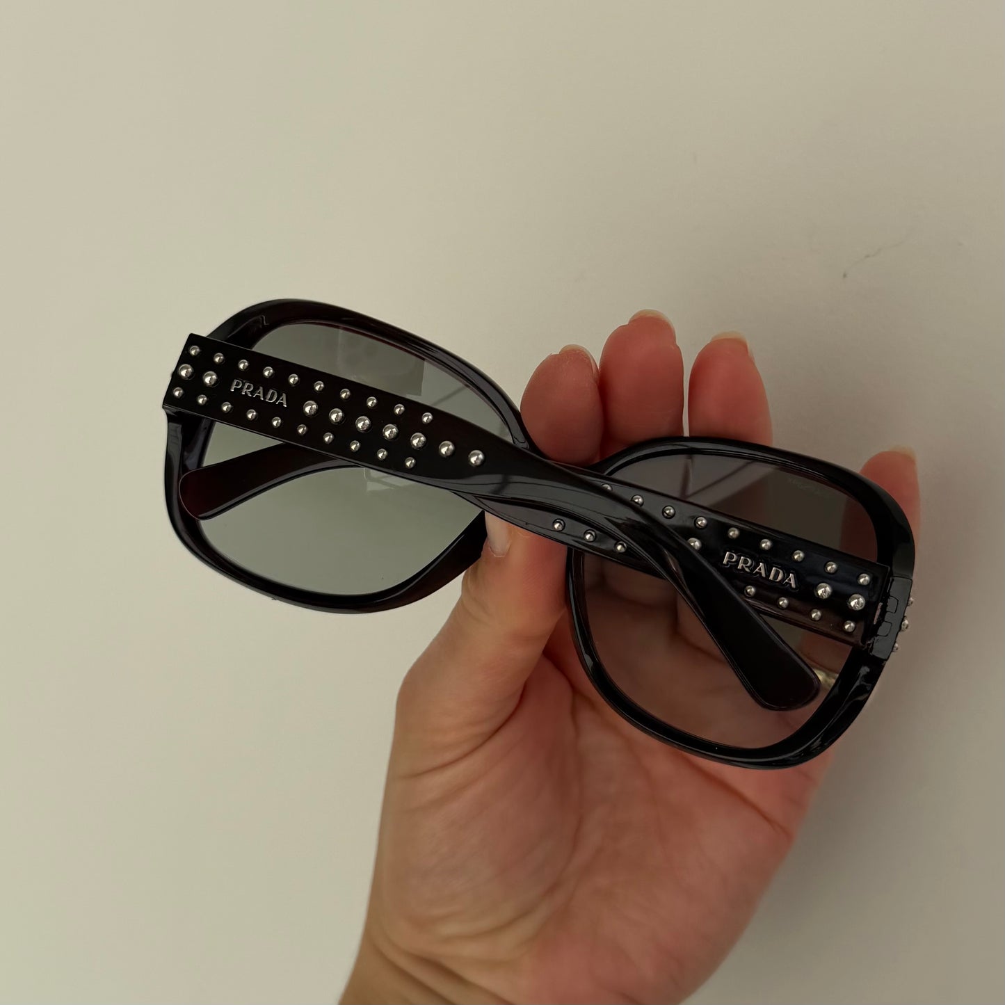 Prada Bug Eye Studded Sunglasses