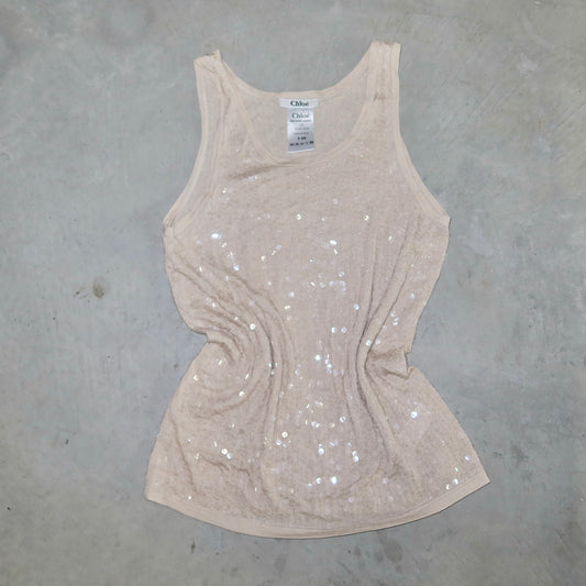 Chloé AW2006 Pink Sequin Tank
