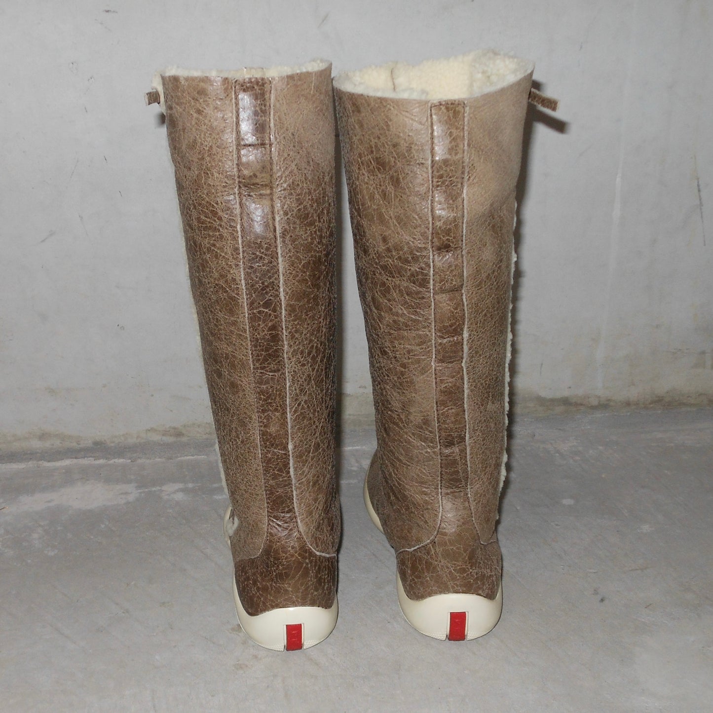 Prada Sport Shearling Boots (36)