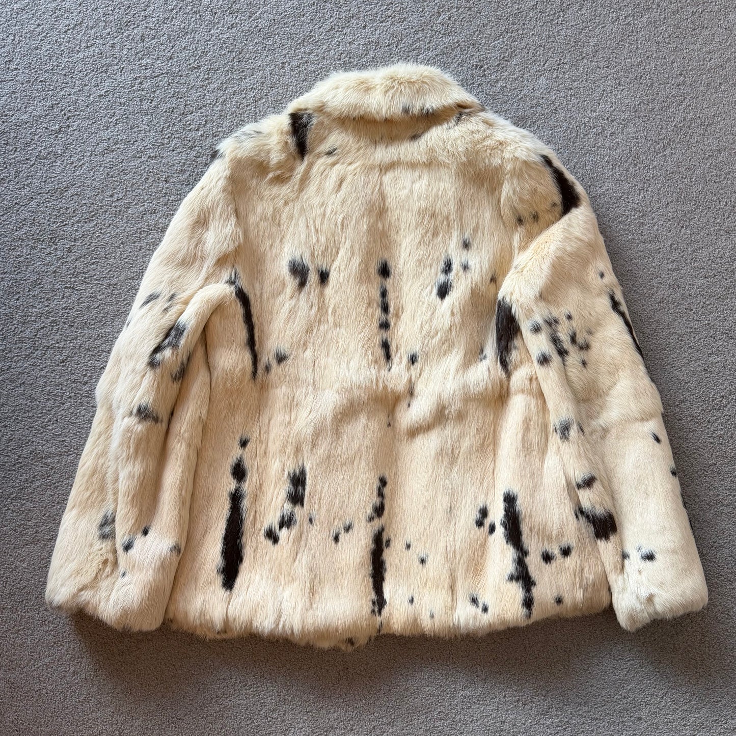 Vintage Spotted Rabbit Fur Coat