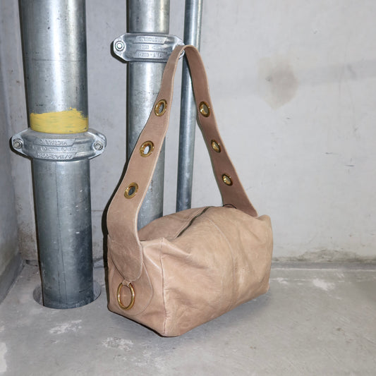 Marni Beige and Gold Grommet Bag