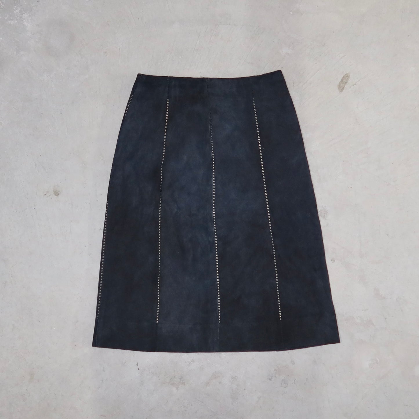 Gucci Navy Suede Skirt