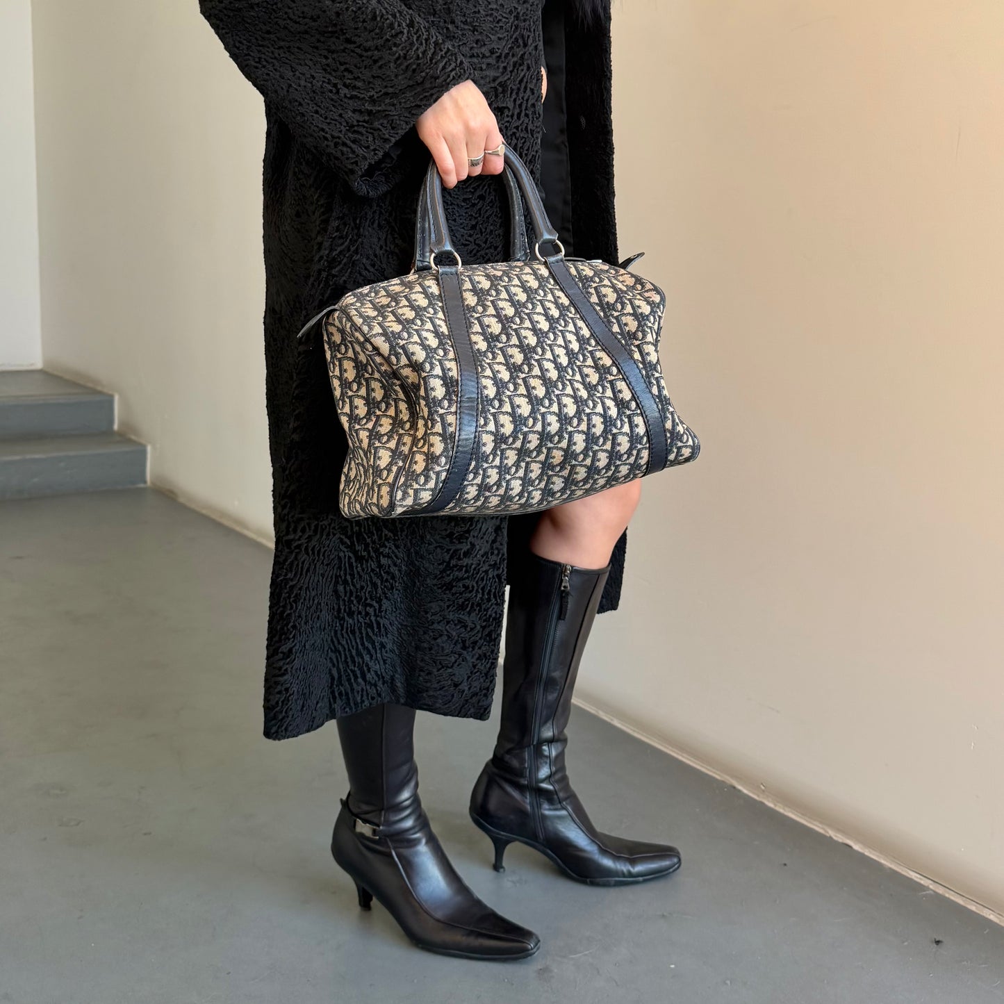 Dior Trotter Print Boston Bag