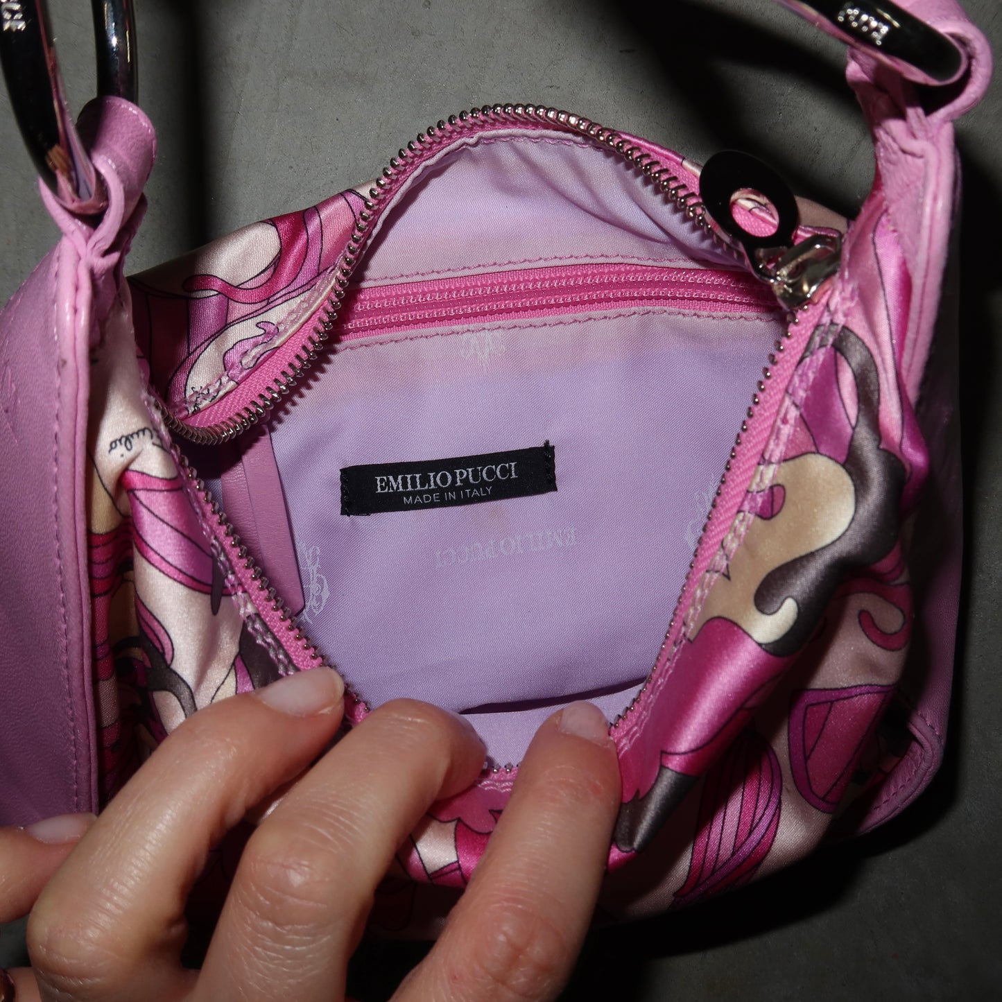 Emilio Pucci Pink Satin Handbag