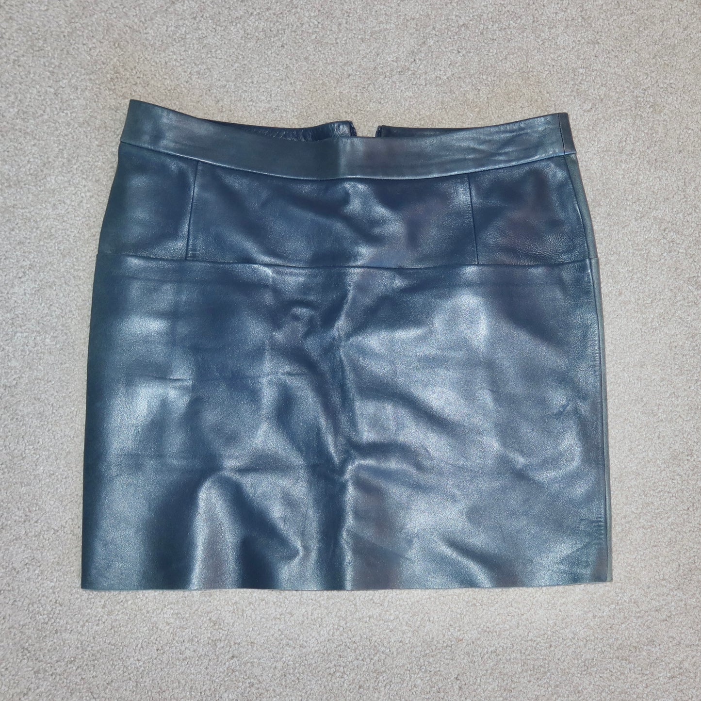 Celine Navy Lambskin Skirt