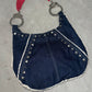 Cuffz Rare Studded Denim Double Cuff Tote